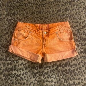 Guess Orange Jean Shorts
